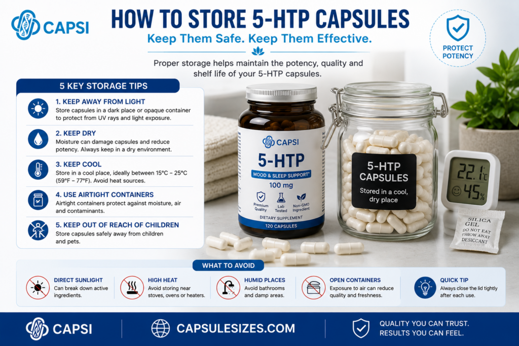 How to store 5-HTP capsules properly