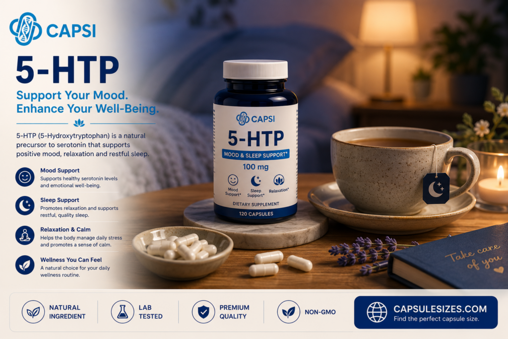 5-HTP wellness supplement lifestyle image