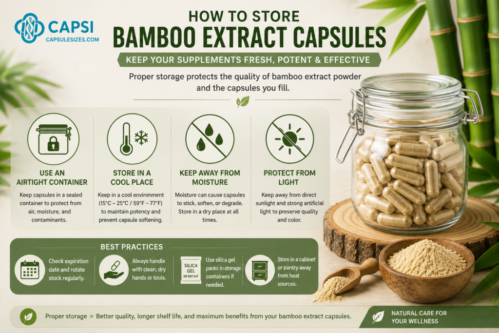 How to store bamboo extract capsules properly