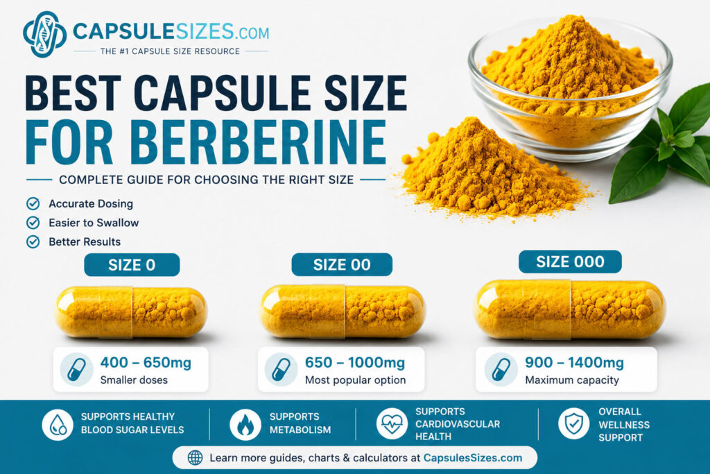 Best capsule sizes for berberine powder