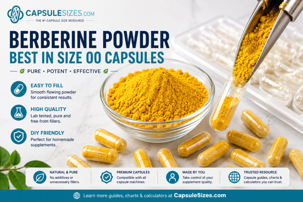Berberine capsule size comparison chart