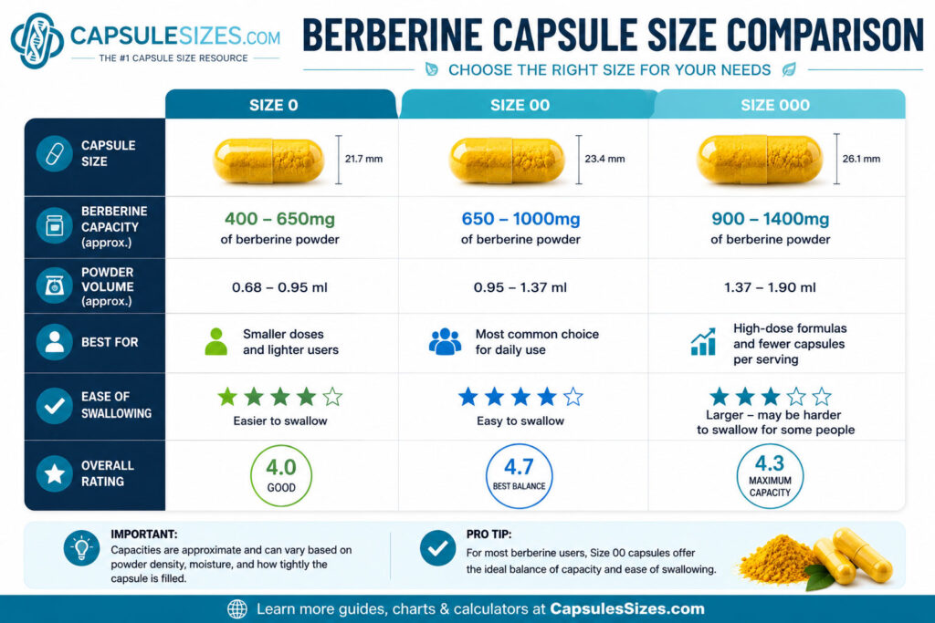 Berberine powder in empty capsules
