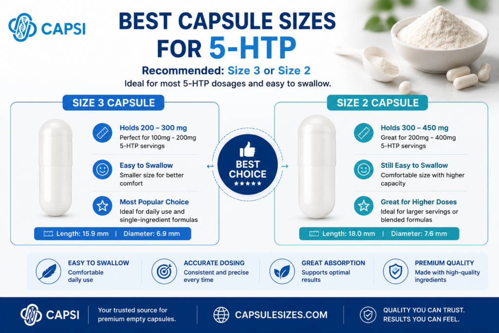 Best capsule sizes for 5-HTP supplements
