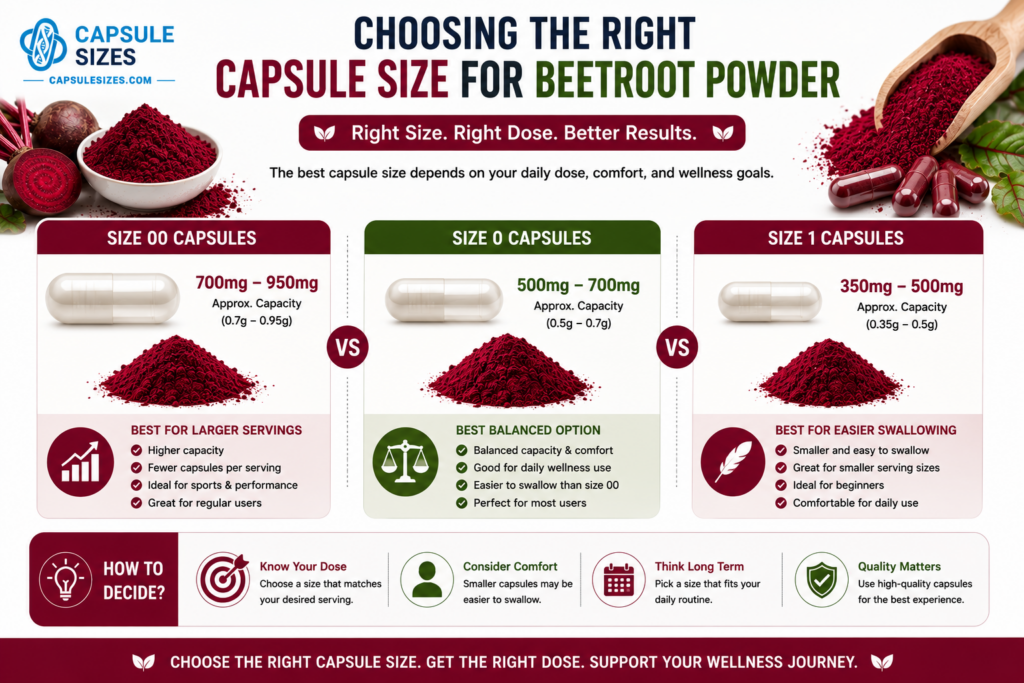 Guide to choosing the best capsule size for beetroot powder