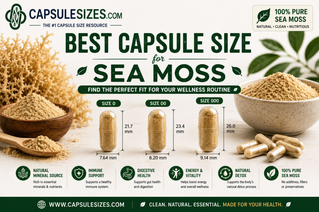 Best capsule sizes for sea moss powder