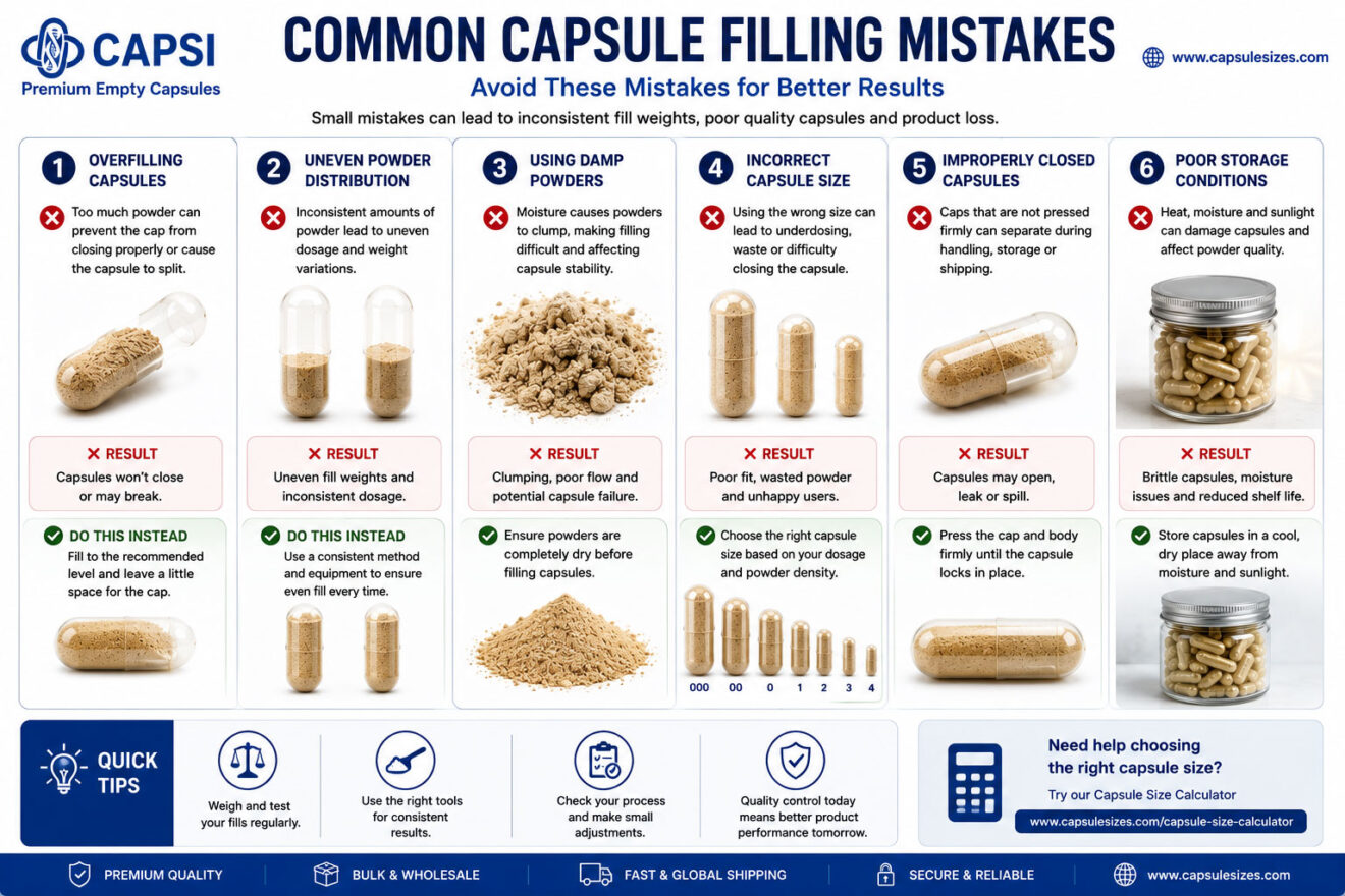 How to Fill Capsules – Step-by-Step Guide - Capsule Sizes