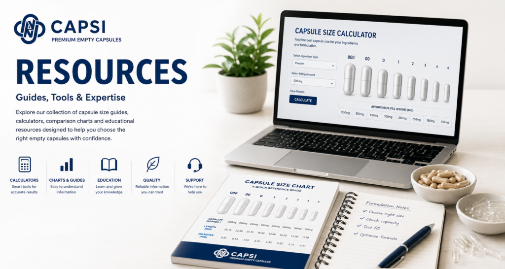 Capsule size guides calculators and educational capsule resources