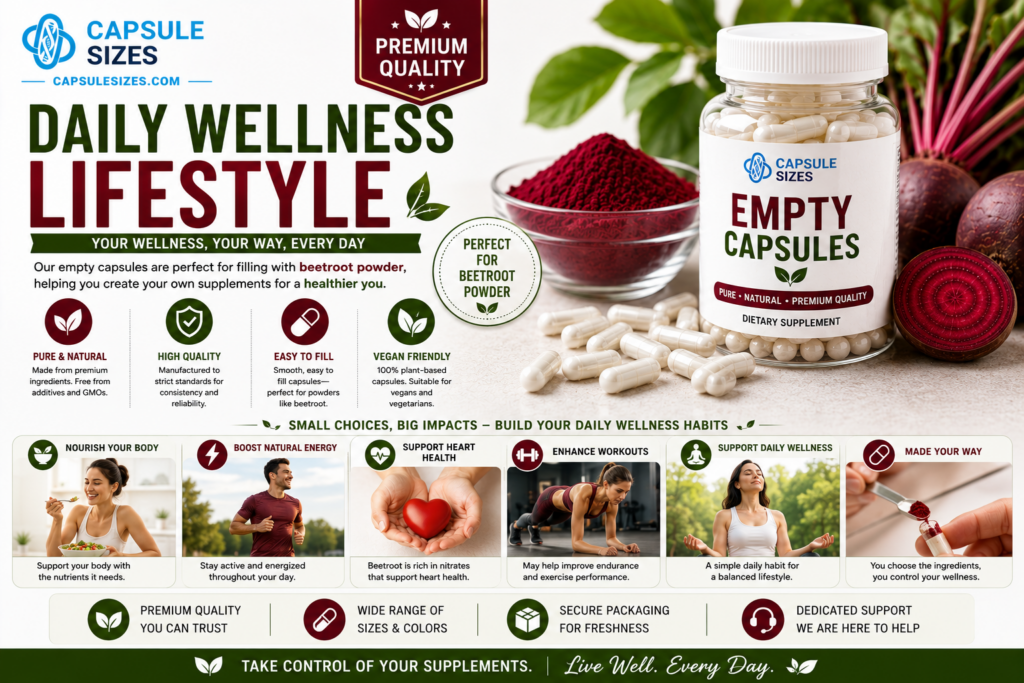 Daily wellness routine using beetroot capsules