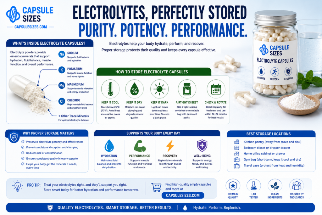 Quick guide and FAQ for electrolyte powder capsules