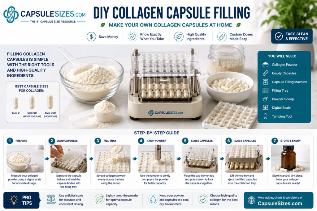 DIY collagen capsule filling guide