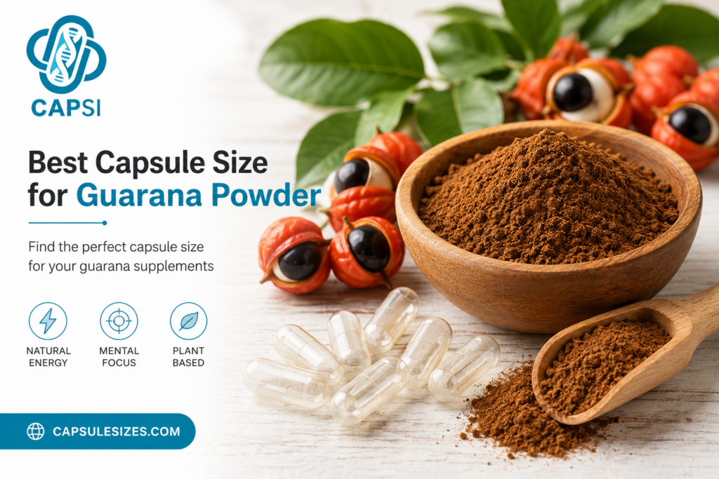 Best capsule size for guarana powder with empty capsules and guarana seeds