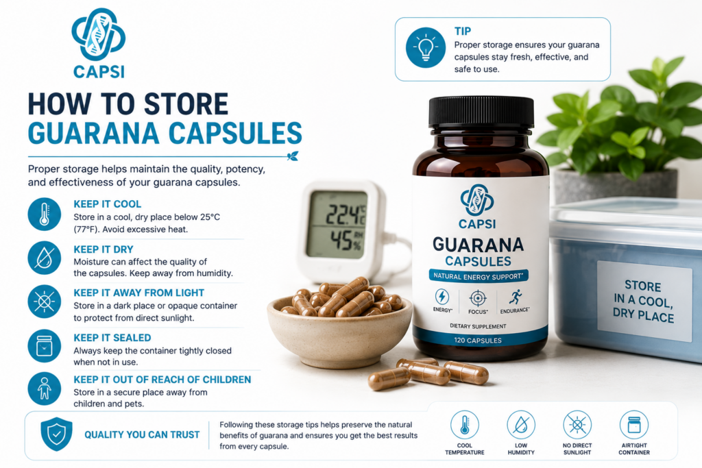 How to store guarana powder capsules correctly