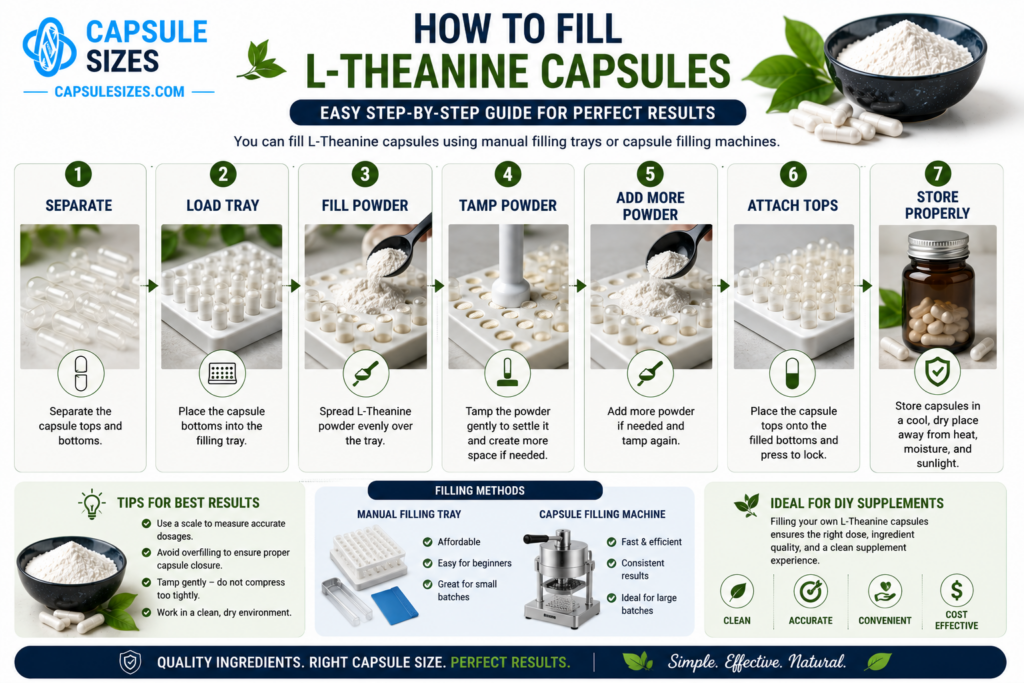 How to fill L-Theanine capsules using empty capsules