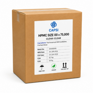 HPMC size 00 empty capsules 75000 bulk wholesale box