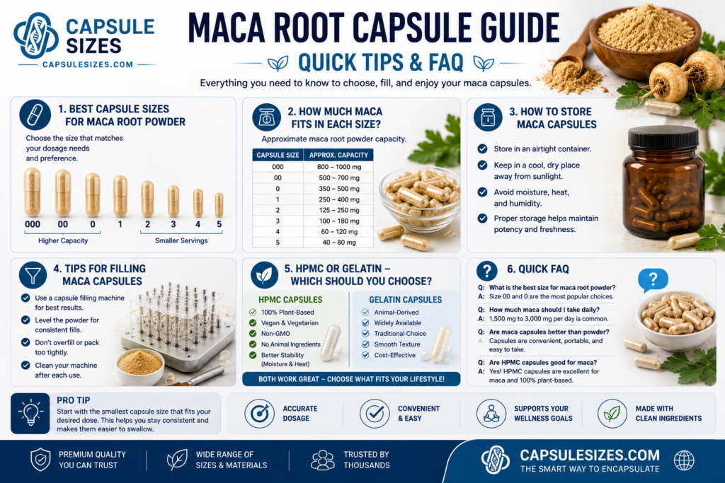 Daily wellness routine with maca root capsules