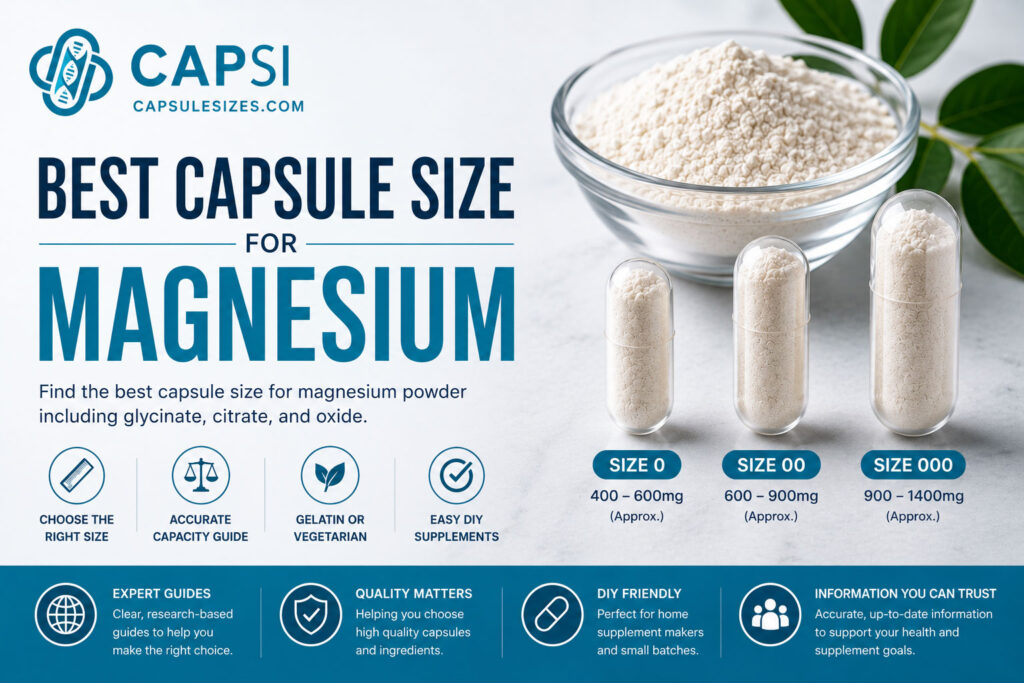 Best capsule sizes for magnesium powder