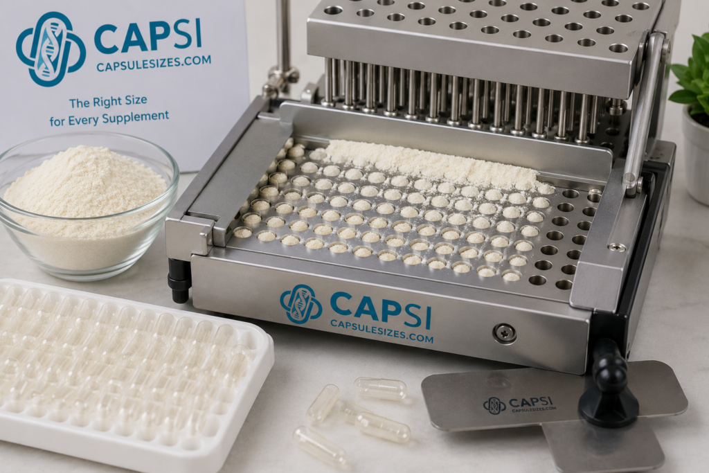 Capsule filling machine used for SAM-e powder capsules