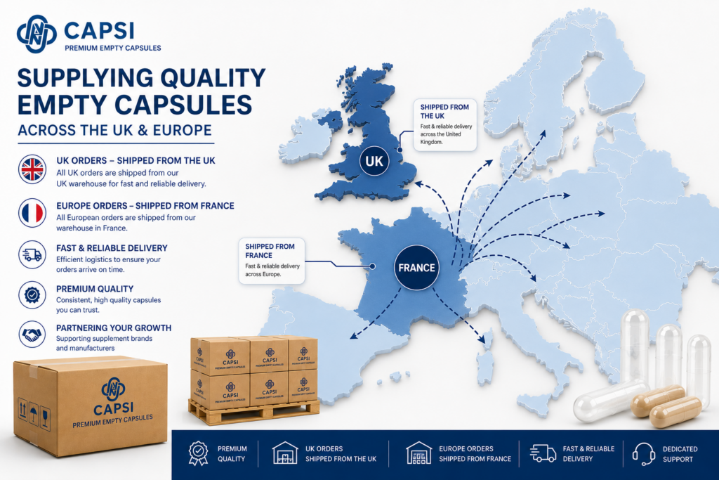 UK and Europe wholesale empty capsule supply