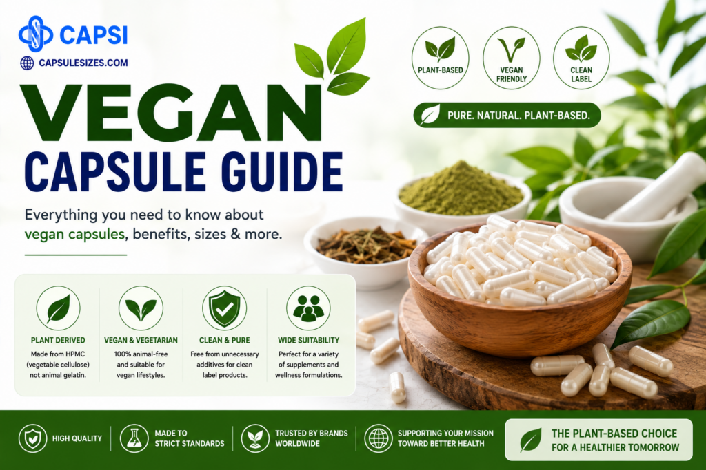 Vegan capsule guide with plant-based HPMC empty capsules