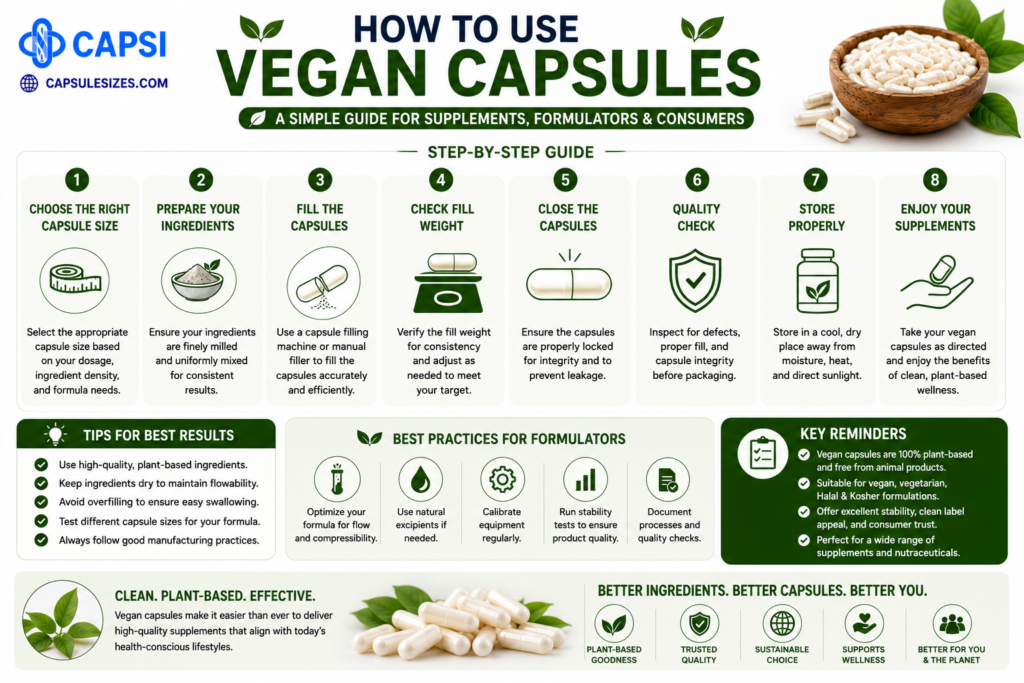 Proper storage conditions for vegan empty capsules