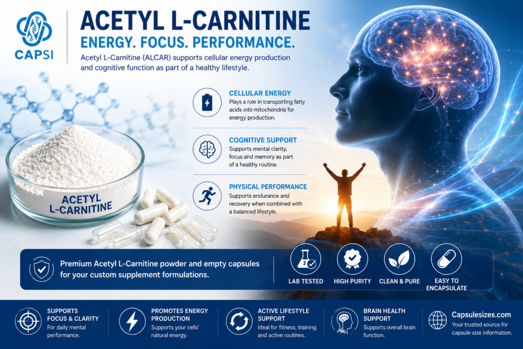 Healthy lifestyle concept representing Acetyl L-Carnitine energy and cognitive support