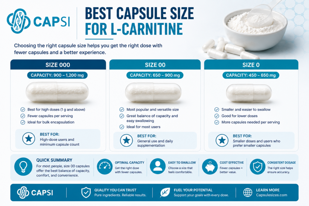 Best capsule size for L-Carnitine powder