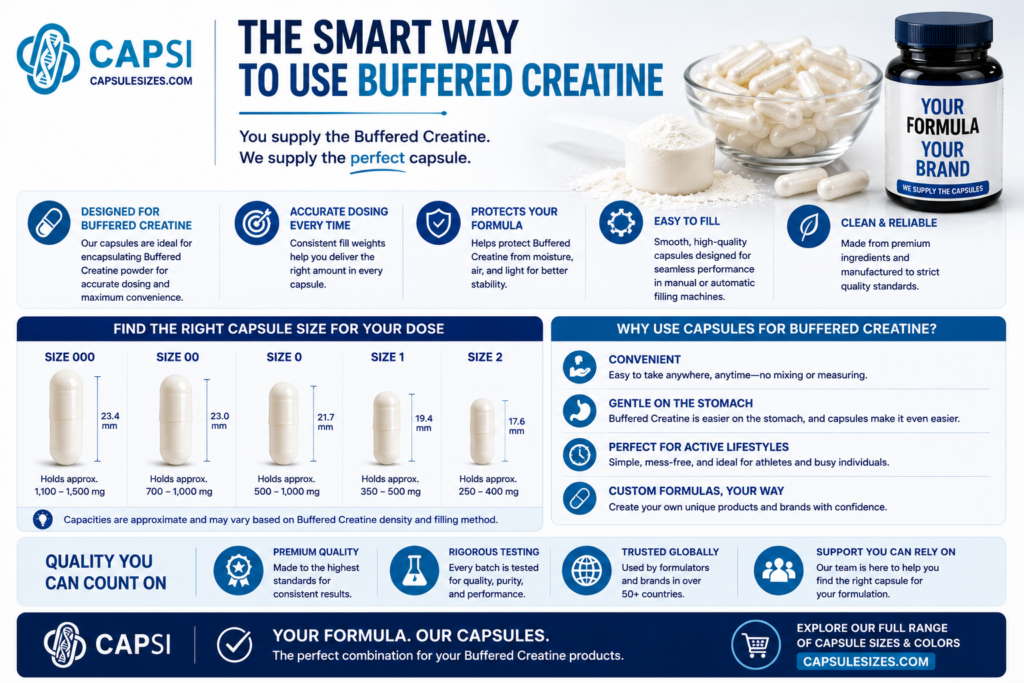 Buffered Creatine storage and capsule FAQ guide