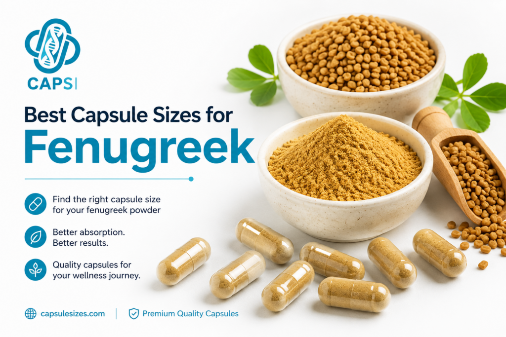 Best capsule sizes for fenugreek powder