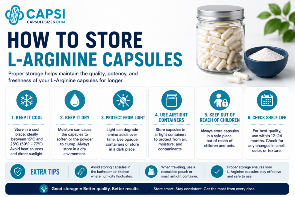 Guide to storing L-Arginine capsules for freshness and quality
