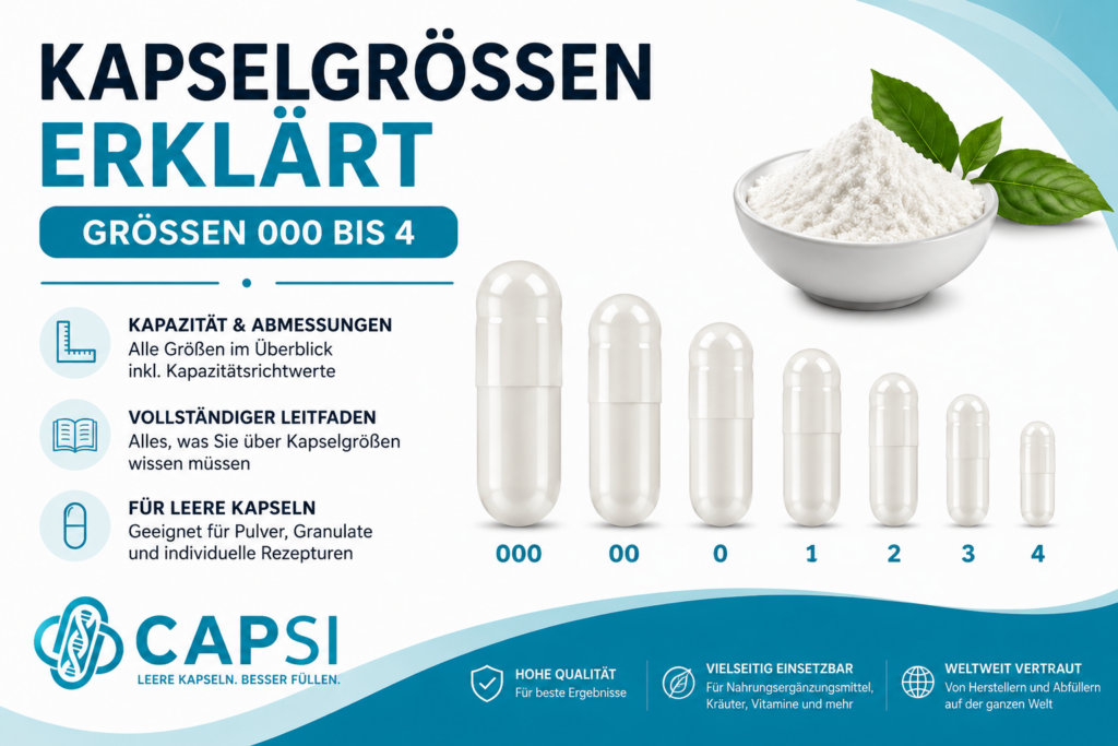 Kapselgrößen erklärt – Größen 000 bis 4