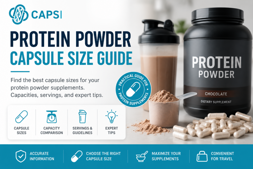 Capsule sizes for protein powder guide
