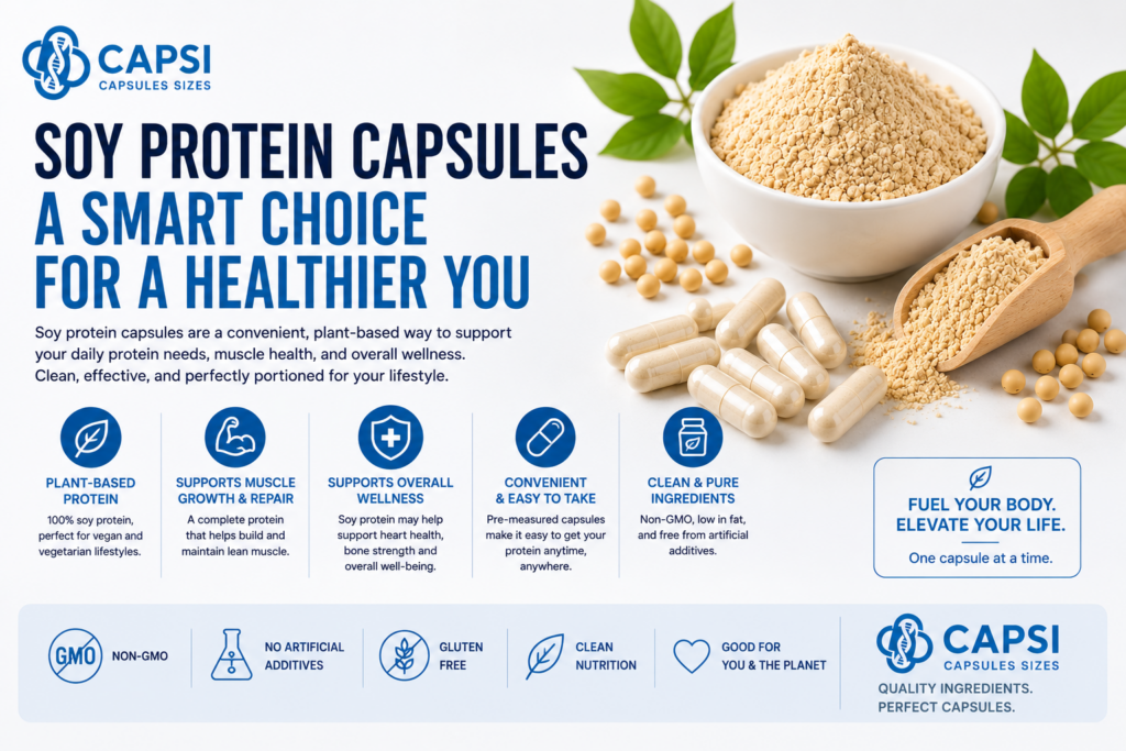 Plant based soy protein wellness and capsule lifestyle image